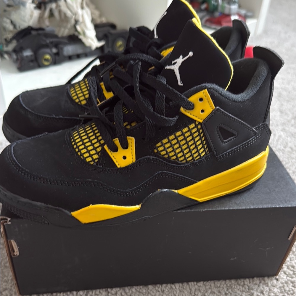 Air Jordan Black and Yellow Sneakers